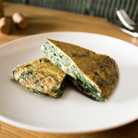 1/4 de truita d'espinacs i carxofes