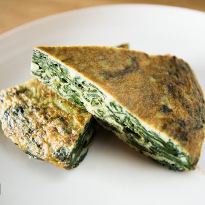 1/4 de truita d'espinacs i carxofes