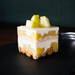 Pastís de mascarpone i poma